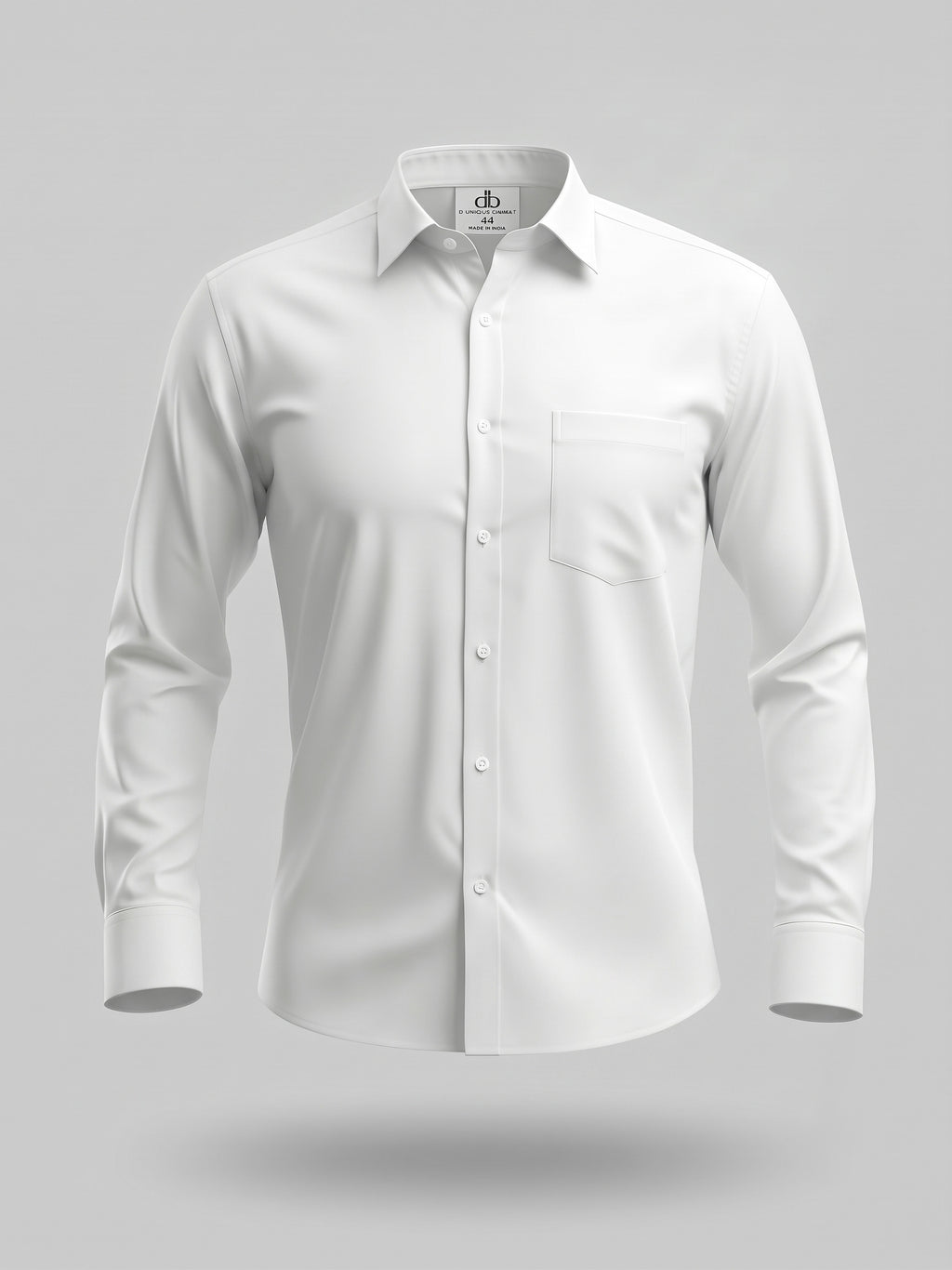 DYNQ Premium White Shirt – Pure Cotton Classic Fit