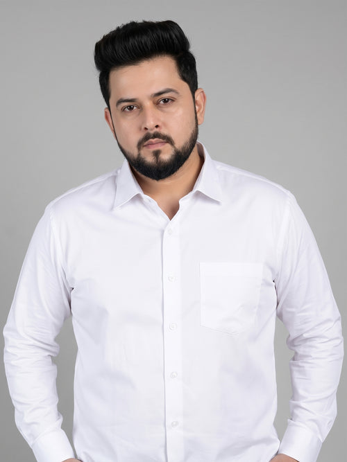 Dynique Bharat Plus Size Premium Formal Shirt | Men’s Full Sleeve Smart Fit Office & Business Wear