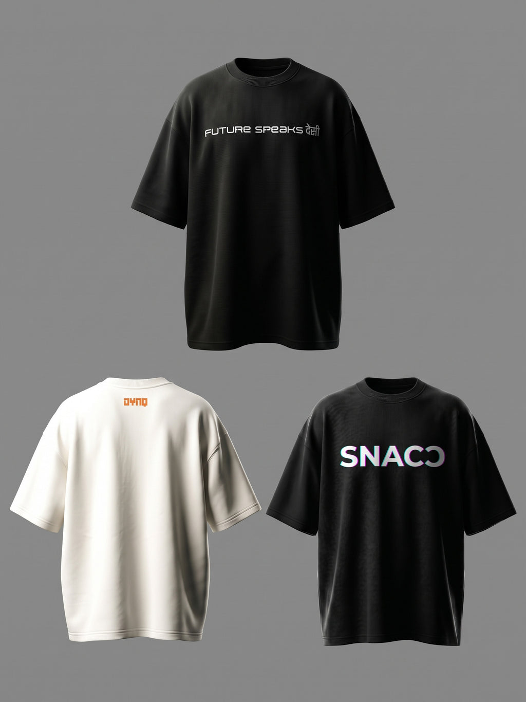DYNQ Street Mode × Offbeat – Oversized T-Shirt Combo