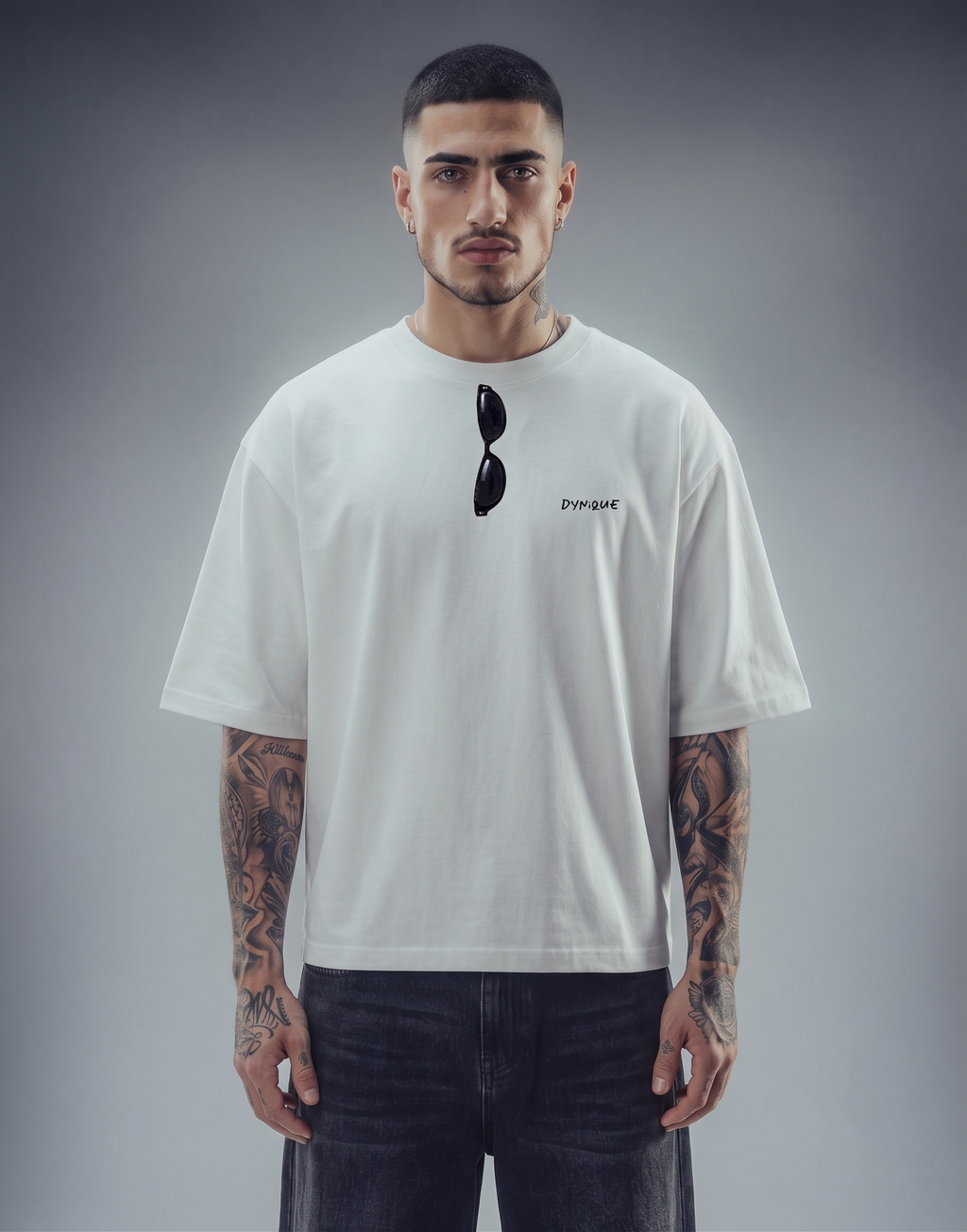 DYNQ Future Speaks Desi Unisex Oversized Graphic T-Shirt – Off White- Goggles
