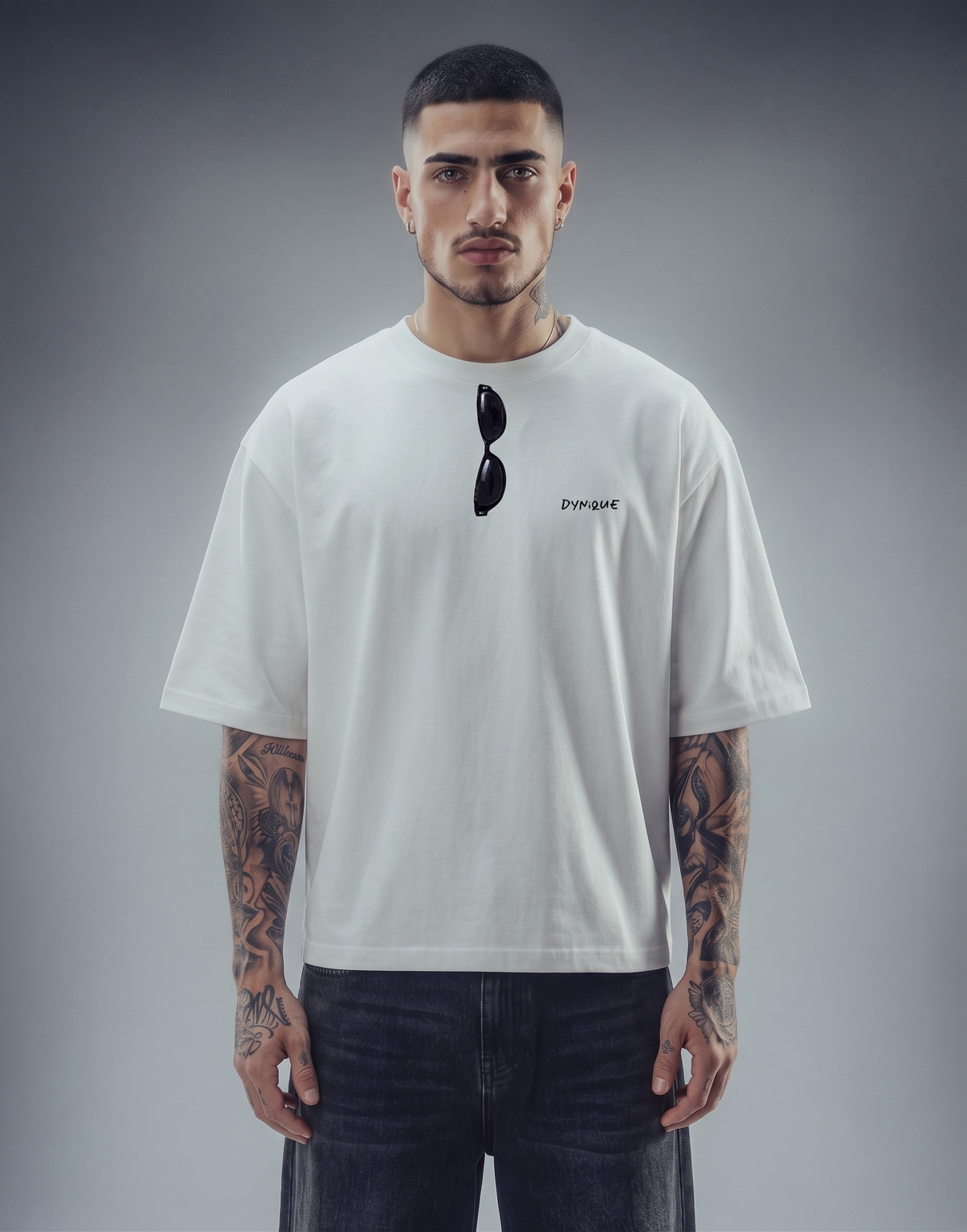 DYNQ Future Speaks Desi Unisex Oversized Graphic T-Shirt – Off White- Goggles