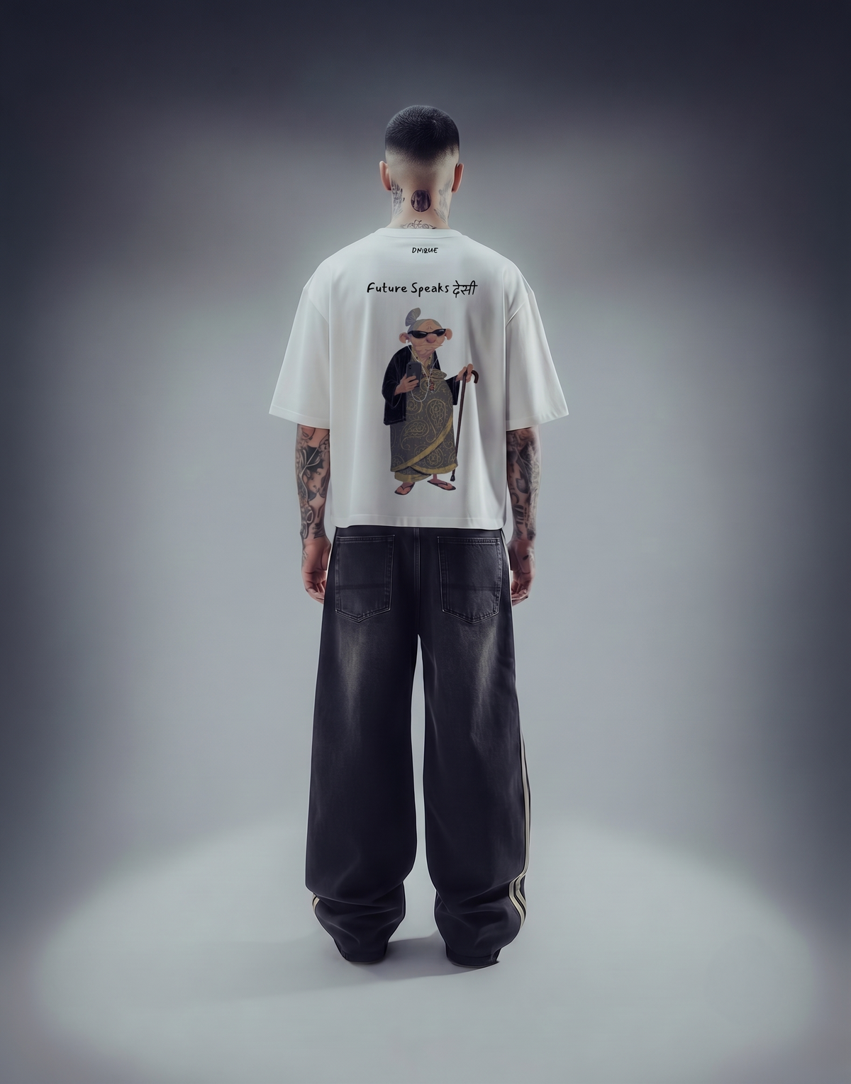 DYNQ Goggles: Too Cool to Care | Men's Oversized Graphic T-Shirt