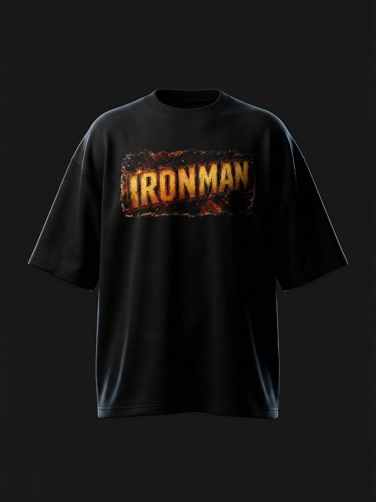 DYNQ Desi Ironman: Steel Meets Swag | Men's Oversized Graphic T-Shirt